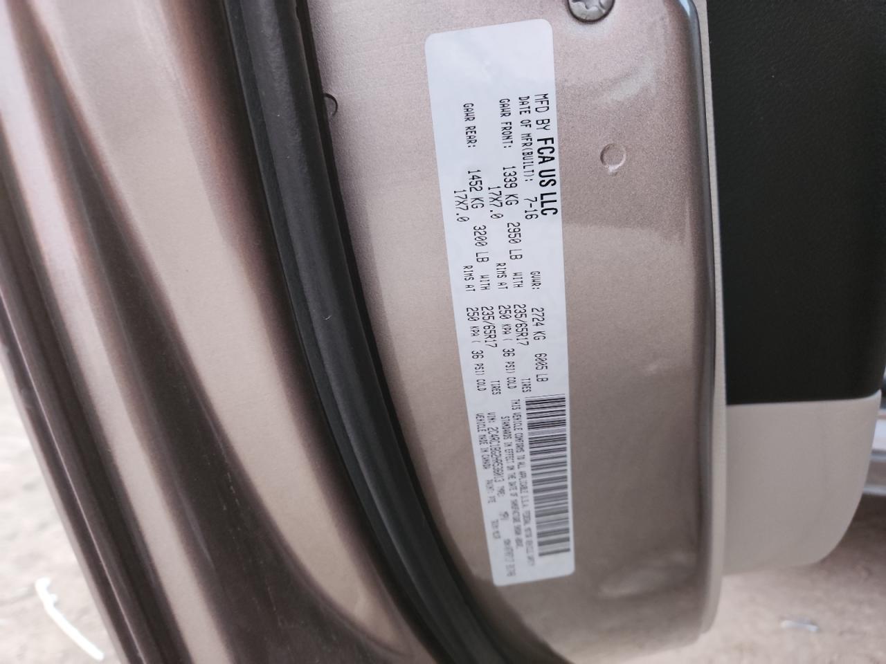 2017 Chrysler Pacifica Touring L VIN: 2C4RC1BG2HR536013 Lot: 92439705