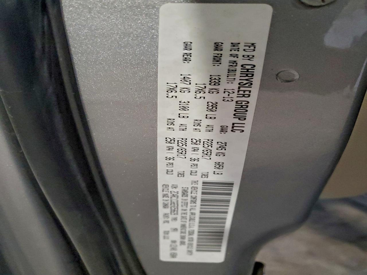 2014 Chrysler Town & Country Touring L VIN: 2C4RC1CG6ER258629 Lot: 94341795