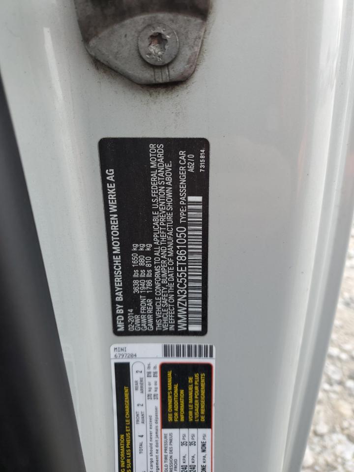 2014 Mini Cooper VIN: WMWZN3C55ET861050 Lot: 91887315