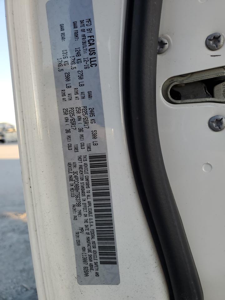 2017 Dodge Journey Se VIN: 3C4PDCAB8HT563798 Lot: 85713035