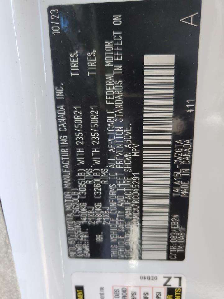 2024 Lexus Rx 350 Base VIN: 2T2BAMCA7RC045291 Lot: 91908625