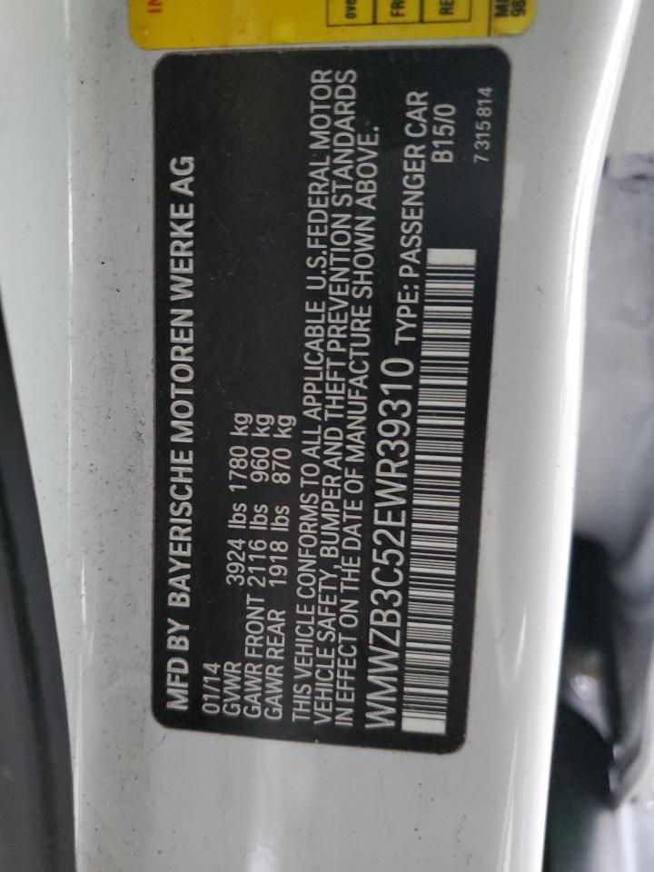 2014 Mini Cooper Countryman VIN: WMWZB3C52EWR39310 Lot: 93211215