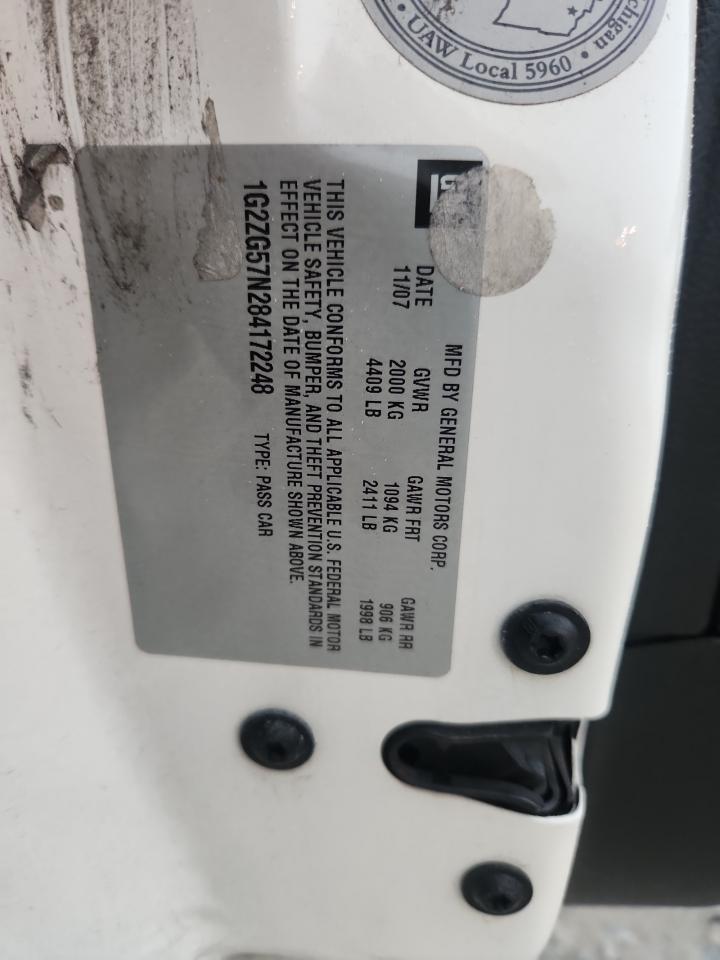 2008 Pontiac G6 Base VIN: 1G2ZG57N284172248 Lot: 93628105