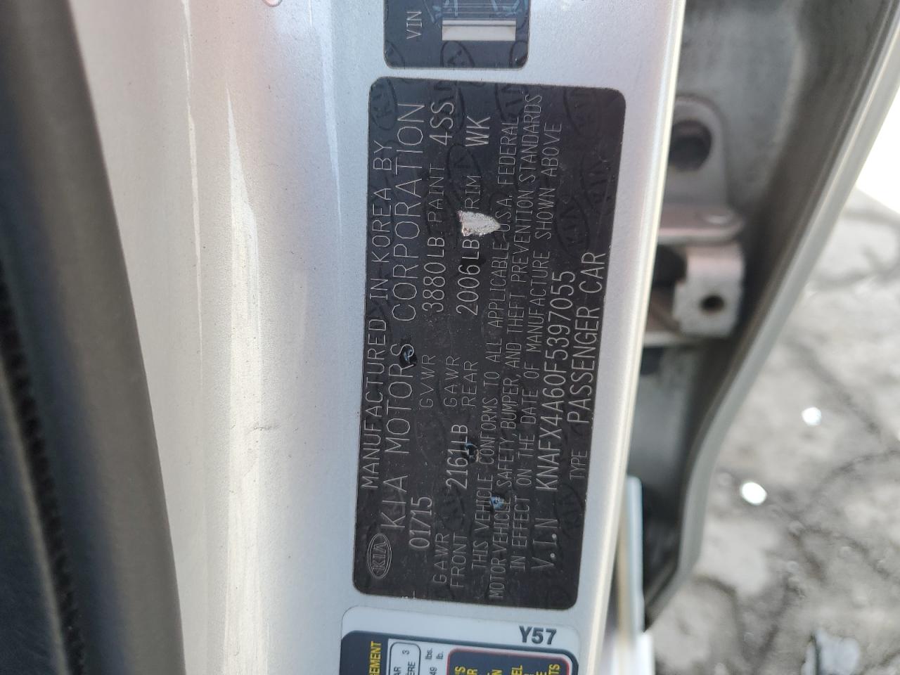 2015 Kia Forte Lx VIN: KNAFX4A60F5397055 Lot: 91638885