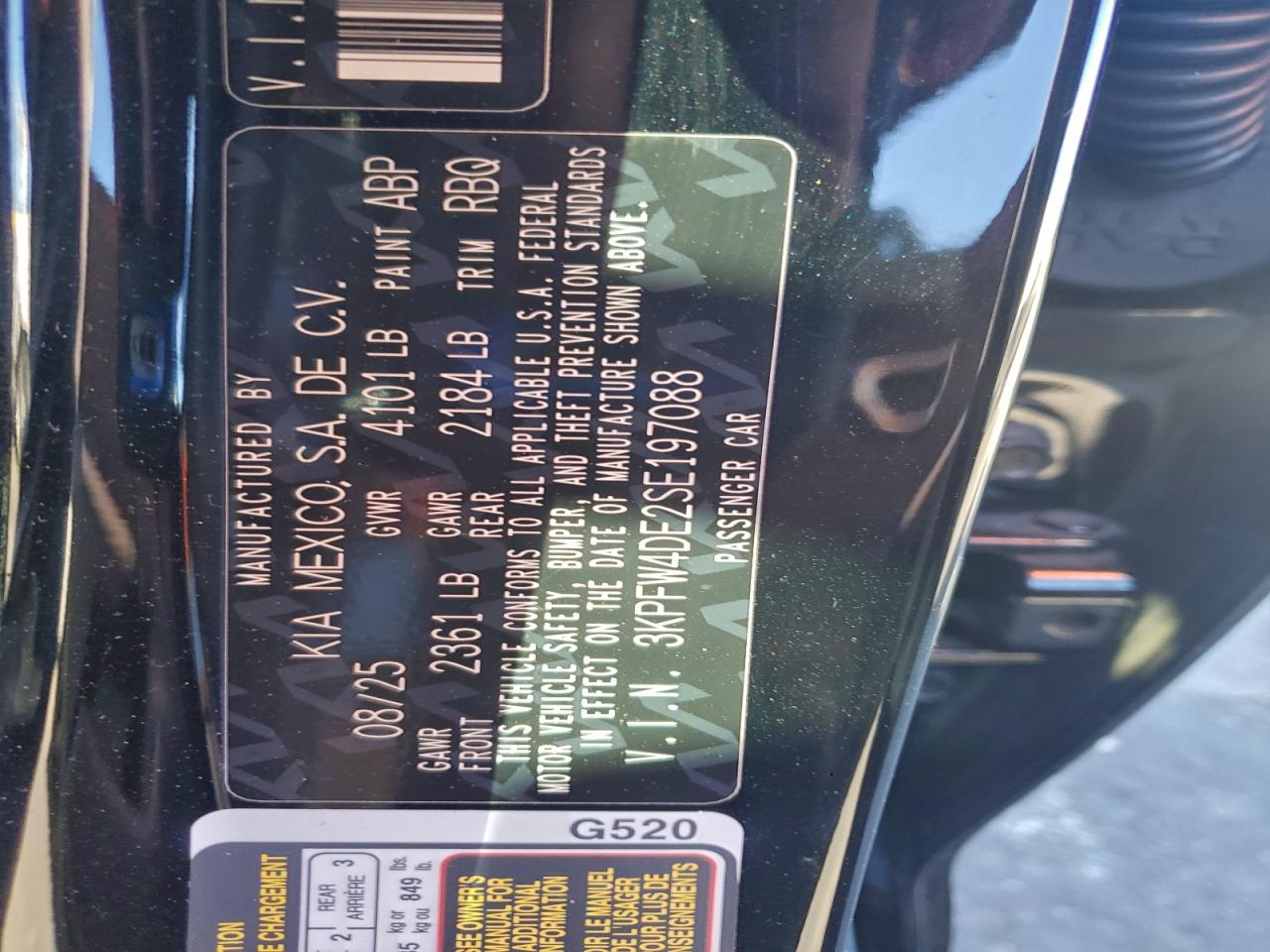 2025 Kia K4 Gt Line VIN: 3KPFW4DE2SE197088 Lot: 94551405