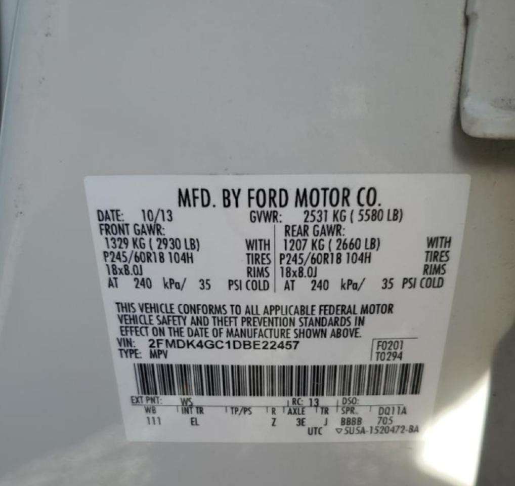 2013 Ford Edge Se VIN: 2FMDK4GC1DBE22457 Lot: 91245125