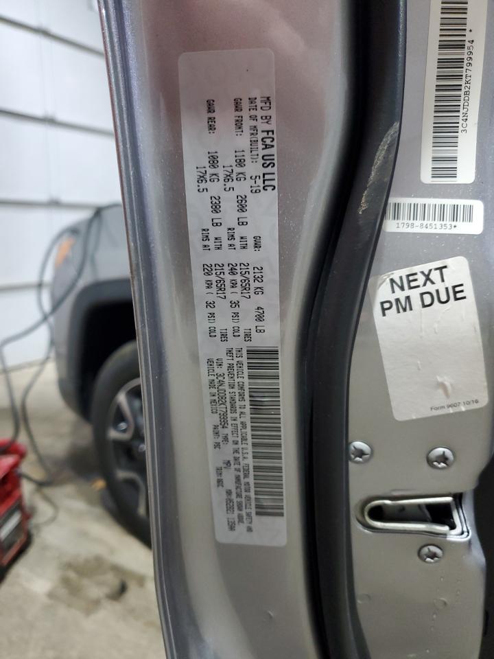 2019 Jeep Compass Trailhawk VIN: 3C4NJDDB2KT799954 Lot: 92304945