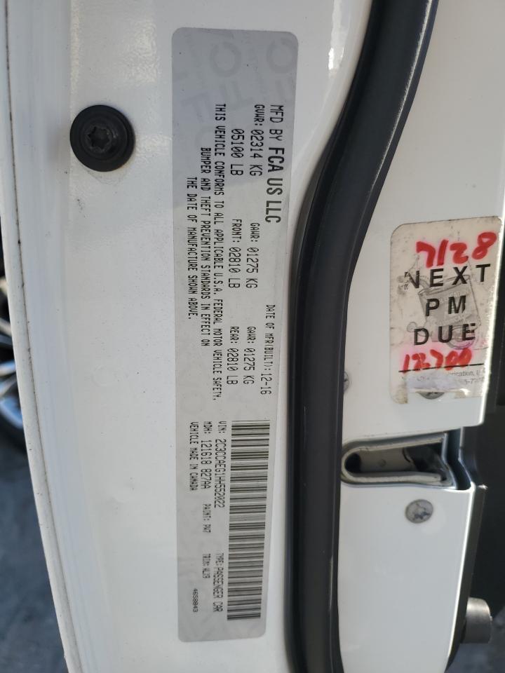 2017 Chrysler 300C VIN: 2C3CCAEG1HH552022 Lot: 92253145