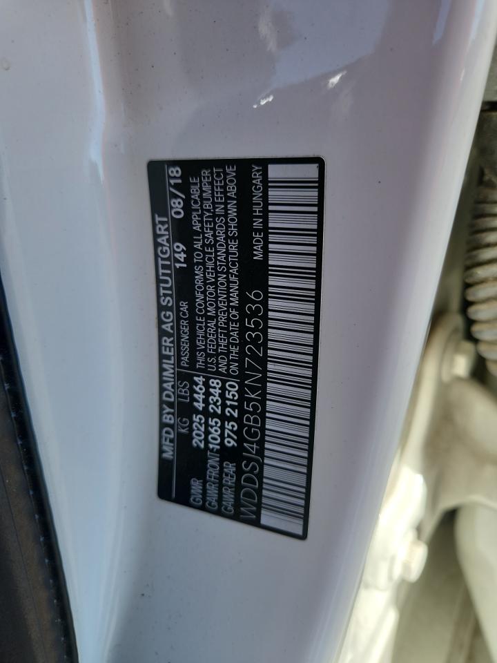 2019 Mercedes-Benz Cla 250 4Matic VIN: WDDSJ4GB5KN723536 Lot: 91530865