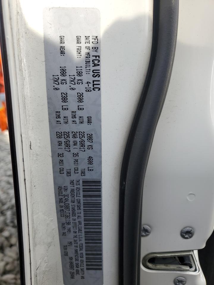 2018 Jeep Compass Latitude VIN: 3C4NJDBB7JT361190 Lot: 93509475