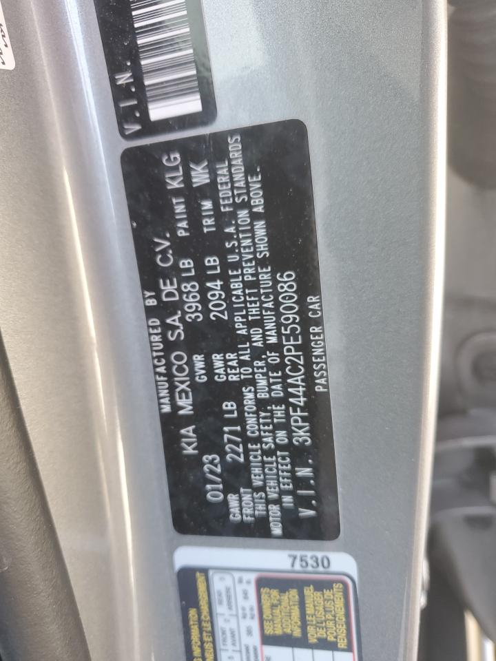 2023 Kia Forte Gt VIN: 3KPF44AC2PE590086 Lot: 91673165