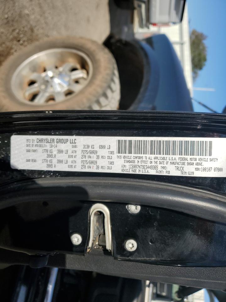 2014 Ram 1500 Laramie VIN: 1C6RR7NT9ES449365 Lot: 91120495