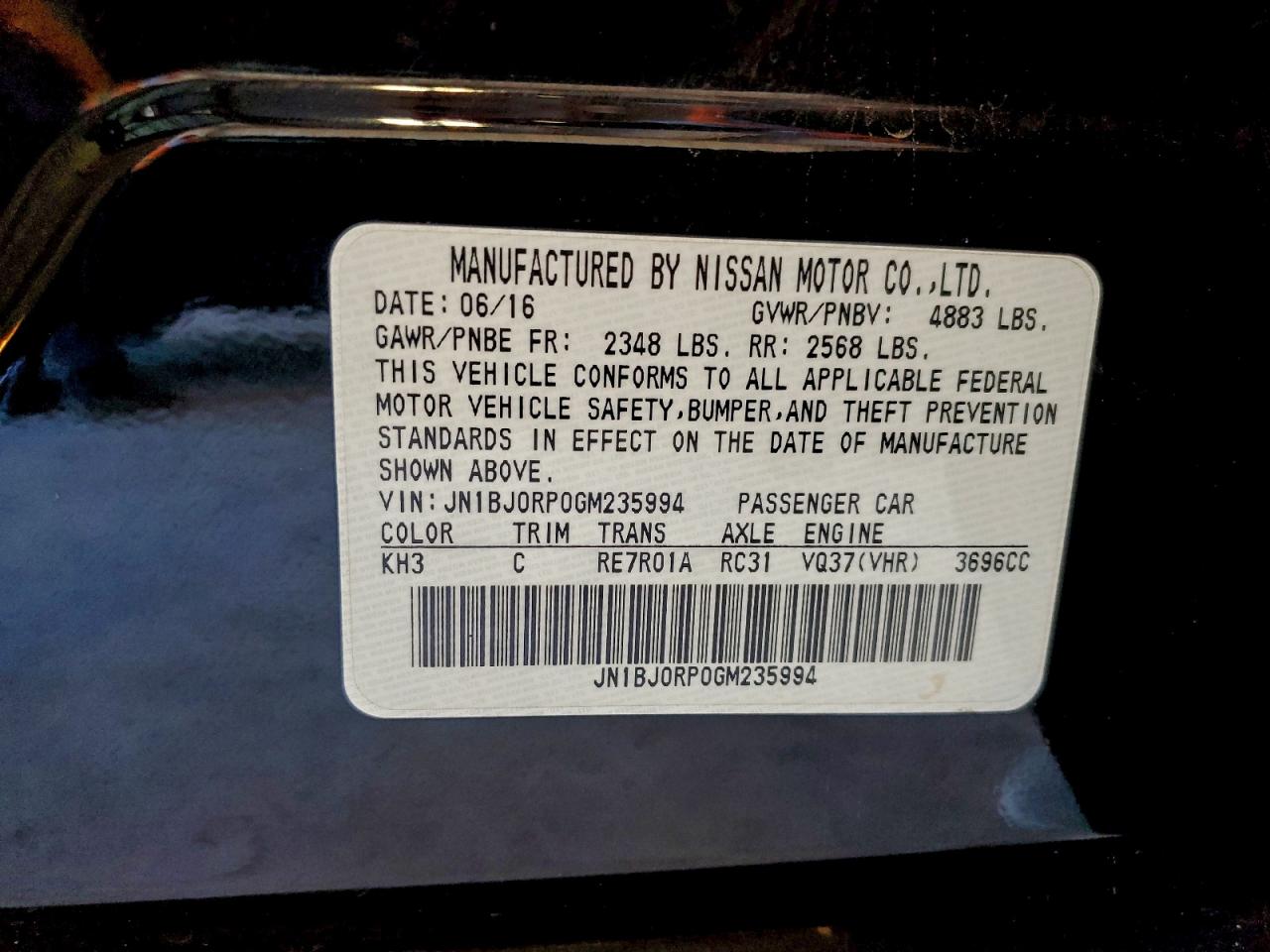 2016 Infiniti Qx50 VIN: JN1BJ0RP0GM235994 Lot: 93479035