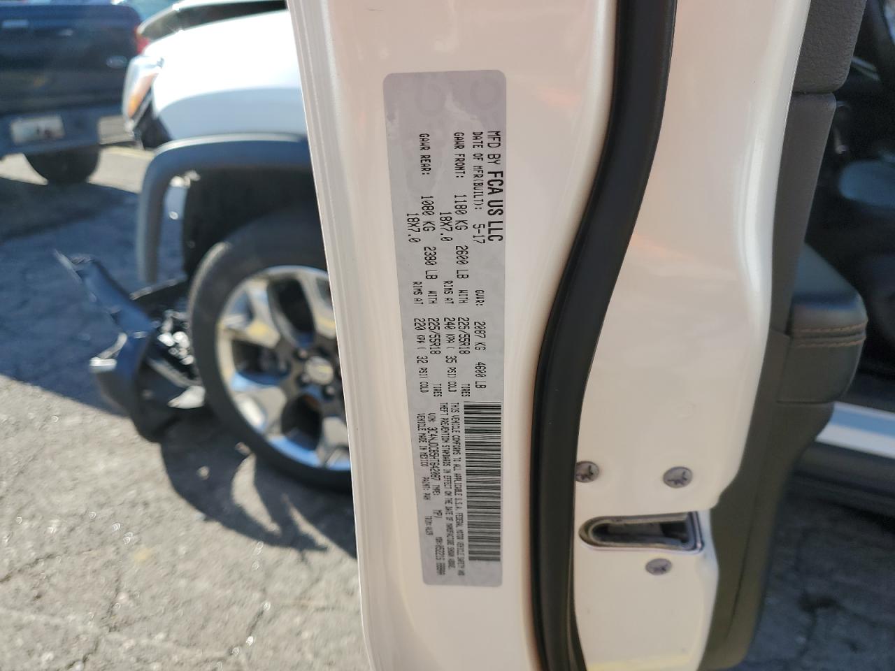 2017 Jeep Compass Limited VIN: 3C4NJDCB5HT642087 Lot: 92360405