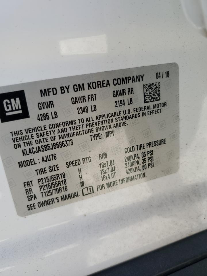 2018 Buick Encore Preferred VIN: KL4CJASB5JB686373 Lot: 93097595