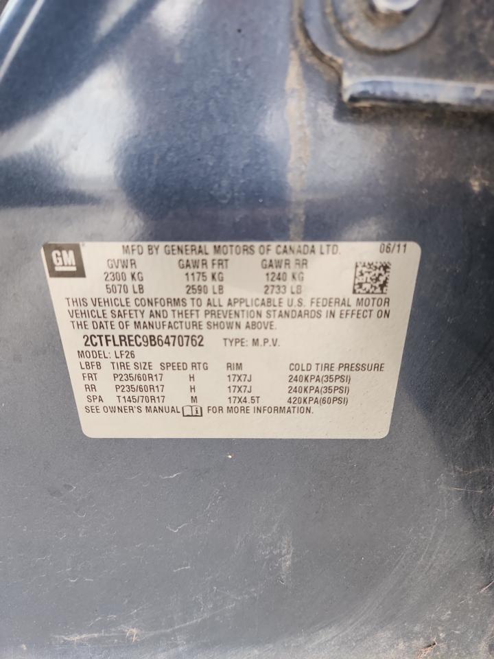 2011 GMC Terrain Sle VIN: 2CTFLREC9B6470762 Lot: 92705715