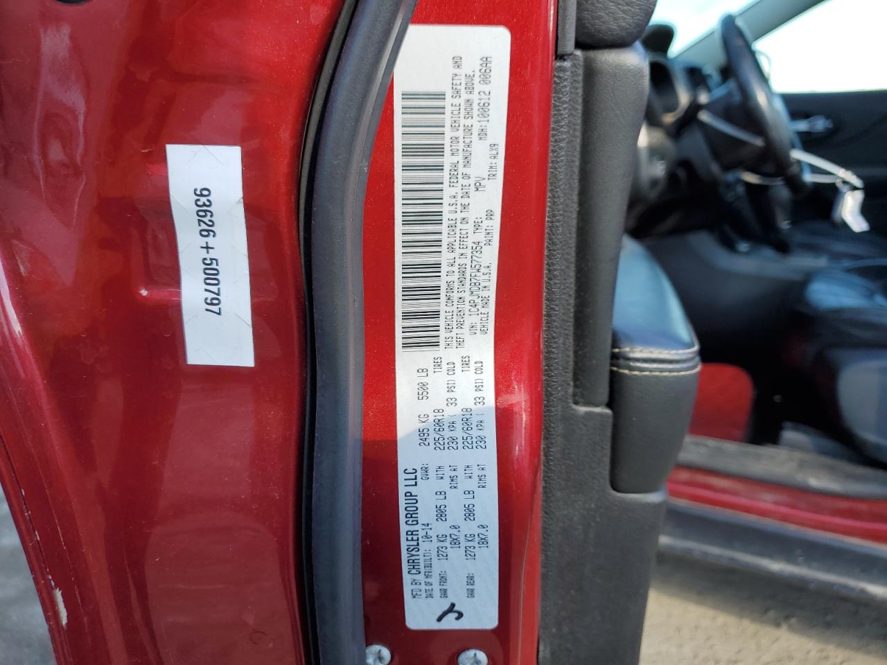 2015 Jeep Cherokee Limited VIN: 1C4PJMDB7FW577354 Lot: 90899275