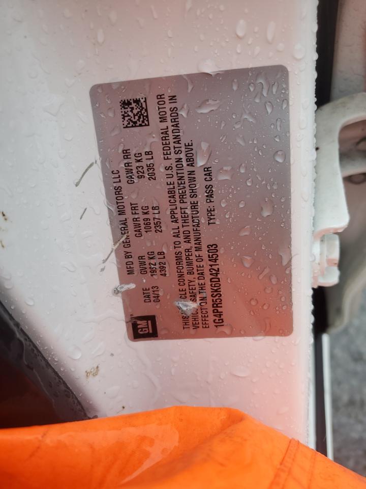 2013 Buick Verano Convenience VIN: 1G4PR5SK6D4214503 Lot: 92818145