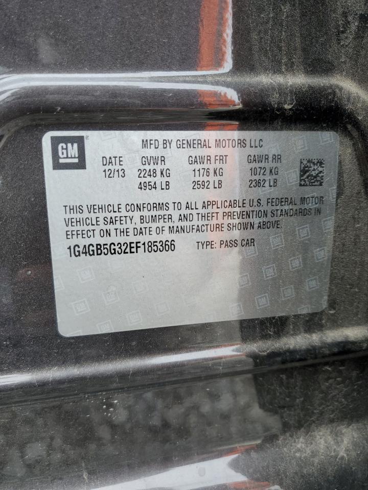 2014 Buick Lacrosse VIN: 1G4GB5G32EF185366 Lot: 92155315