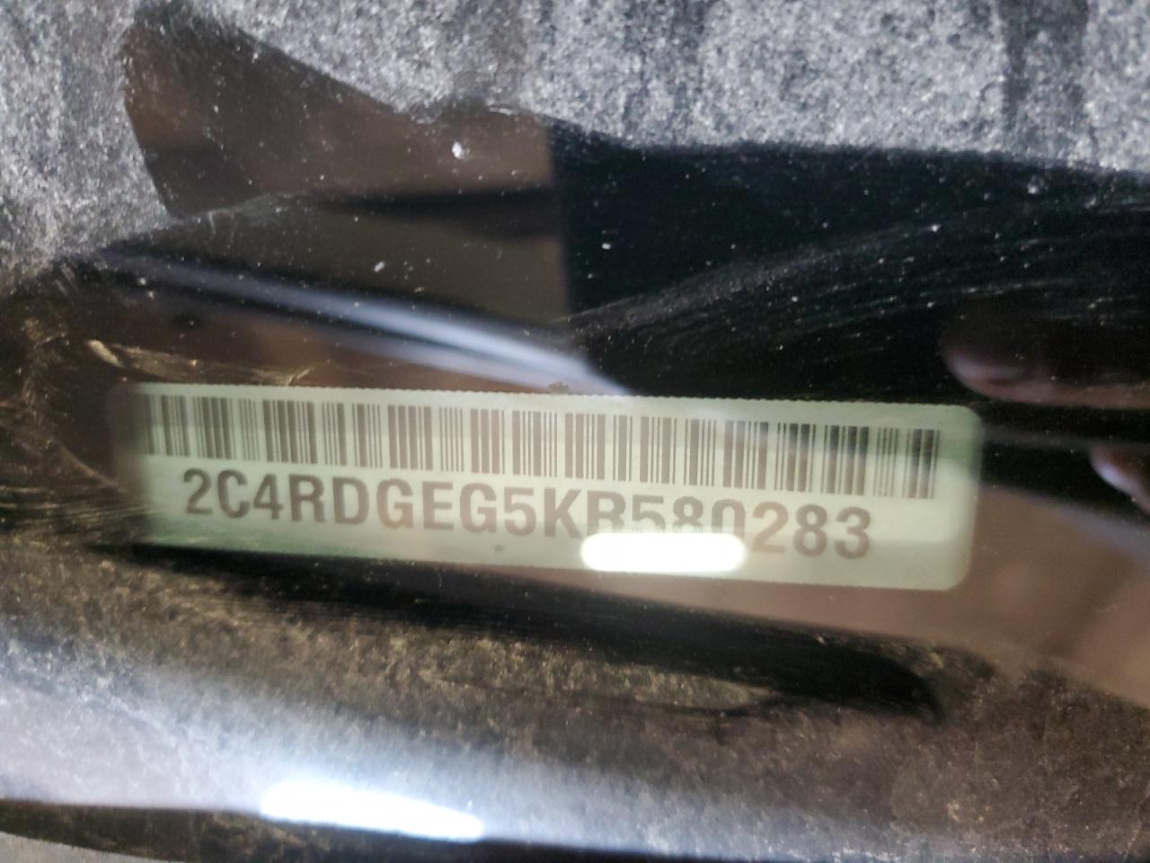 2019 Dodge Grand Caravan Gt VIN: 2C4RDGEG5KR580283 Lot: 92362635