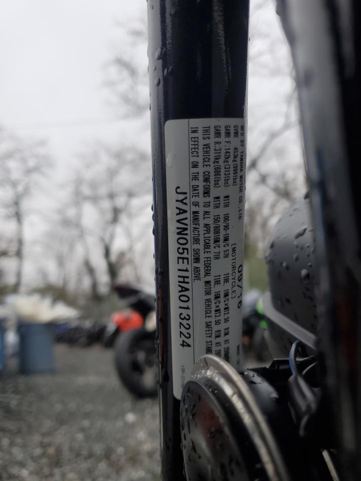 2017 Yamaha Xvs950 Cu VIN: JYAVN05E1HA013224 Lot: 92987715