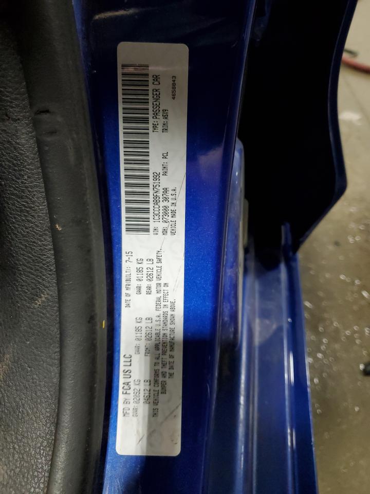 2015 Chrysler 200 Limited VIN: 1C3CCCAB9FN751992 Lot: 90752035