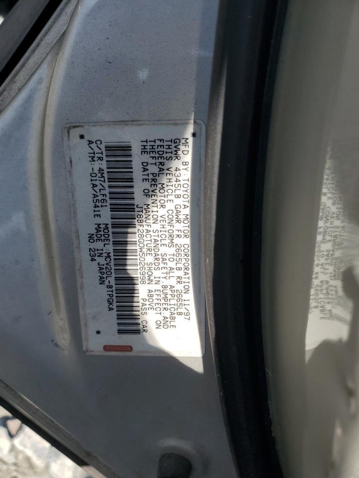 1999 Lexus Es 300 VIN: JT8BF28G2X5069675 Lot: 93449805