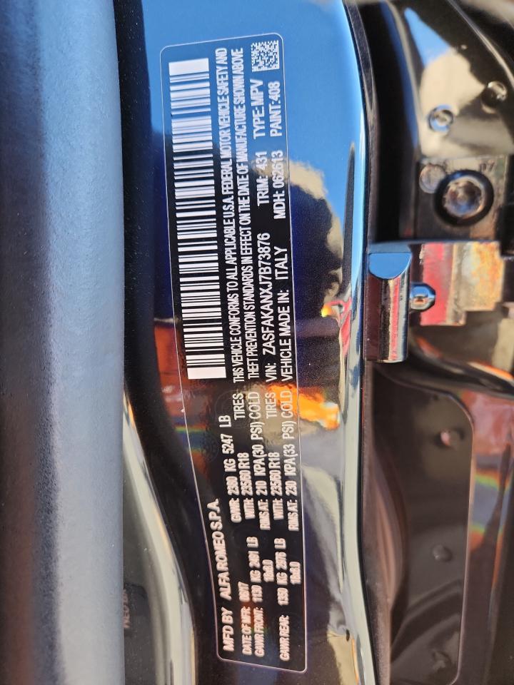 2018 Alfa Romeo Stelvio VIN: ZASFAKANXJ7B73876 Lot: 92316155