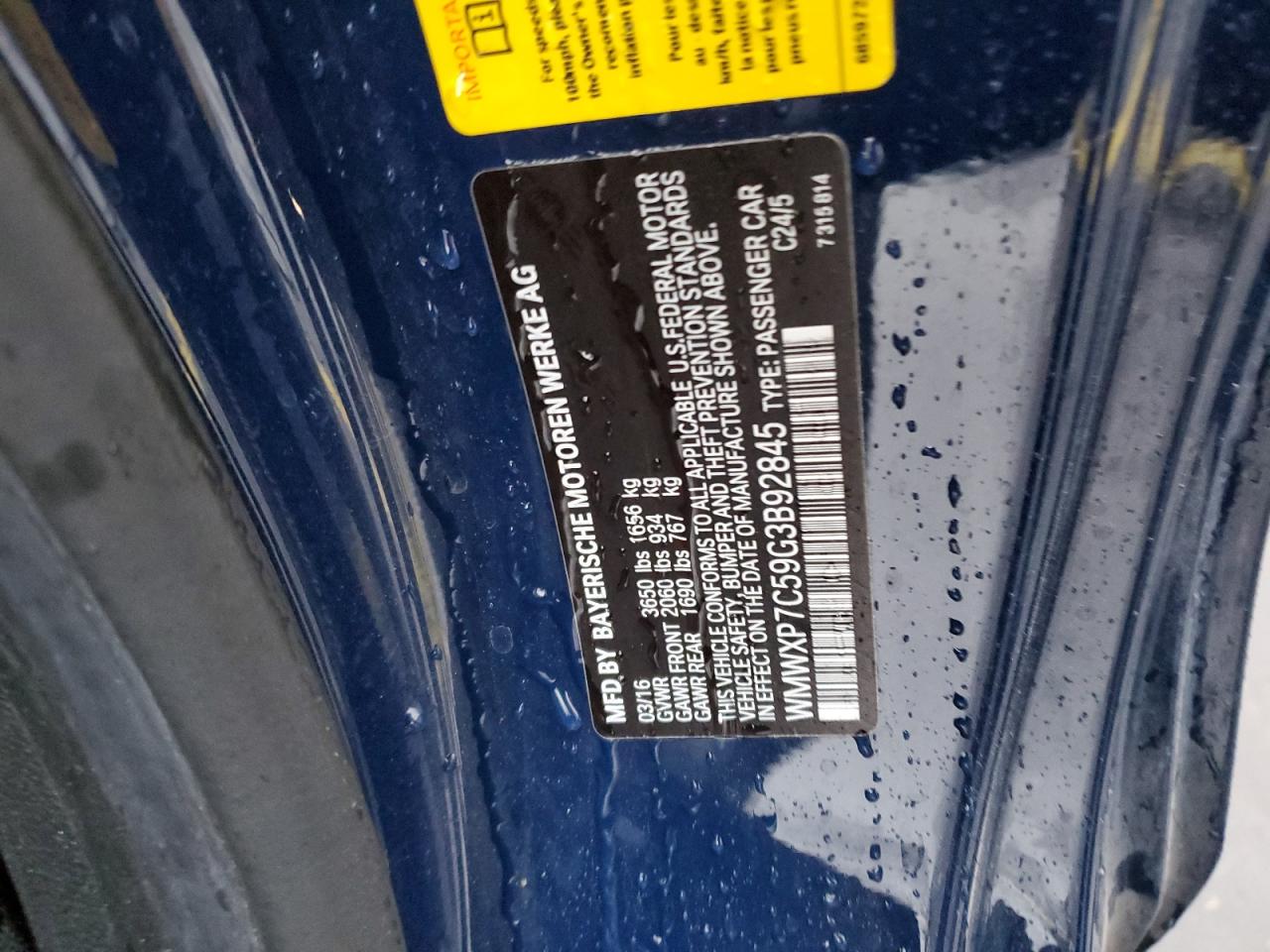 2016 Mini Cooper S VIN: WMWXP7C59G3B92845 Lot: 91420915