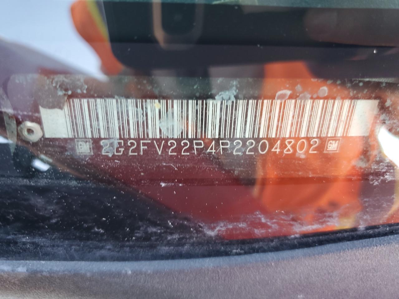 1993 Pontiac Firebird Formula VIN: 2G2FV22P4P2204802 Lot: 91812065