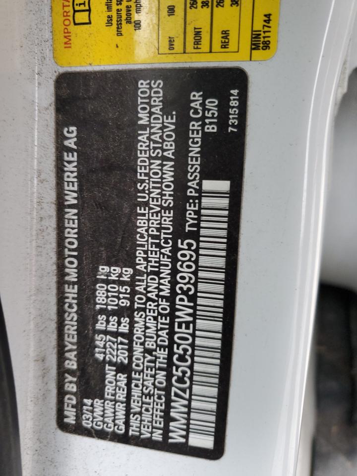 2014 Mini Cooper S Countryman VIN: WMWZC5C50EWP39695 Lot: 94108875