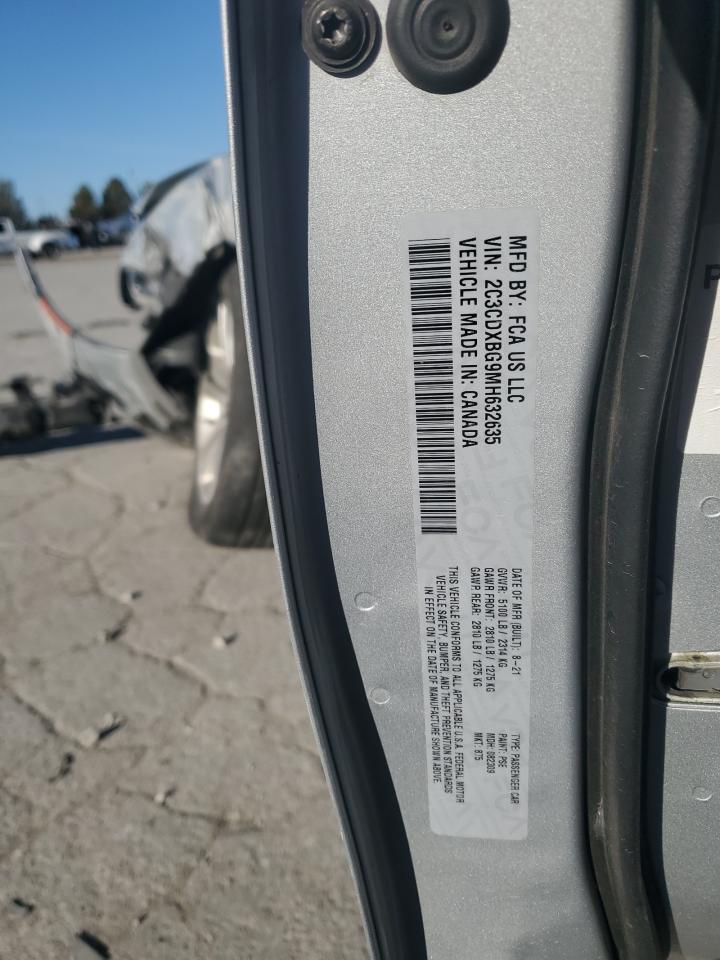 2021 Dodge Charger Sxt VIN: 2C3CDXBG9MH632635 Lot: 91655015