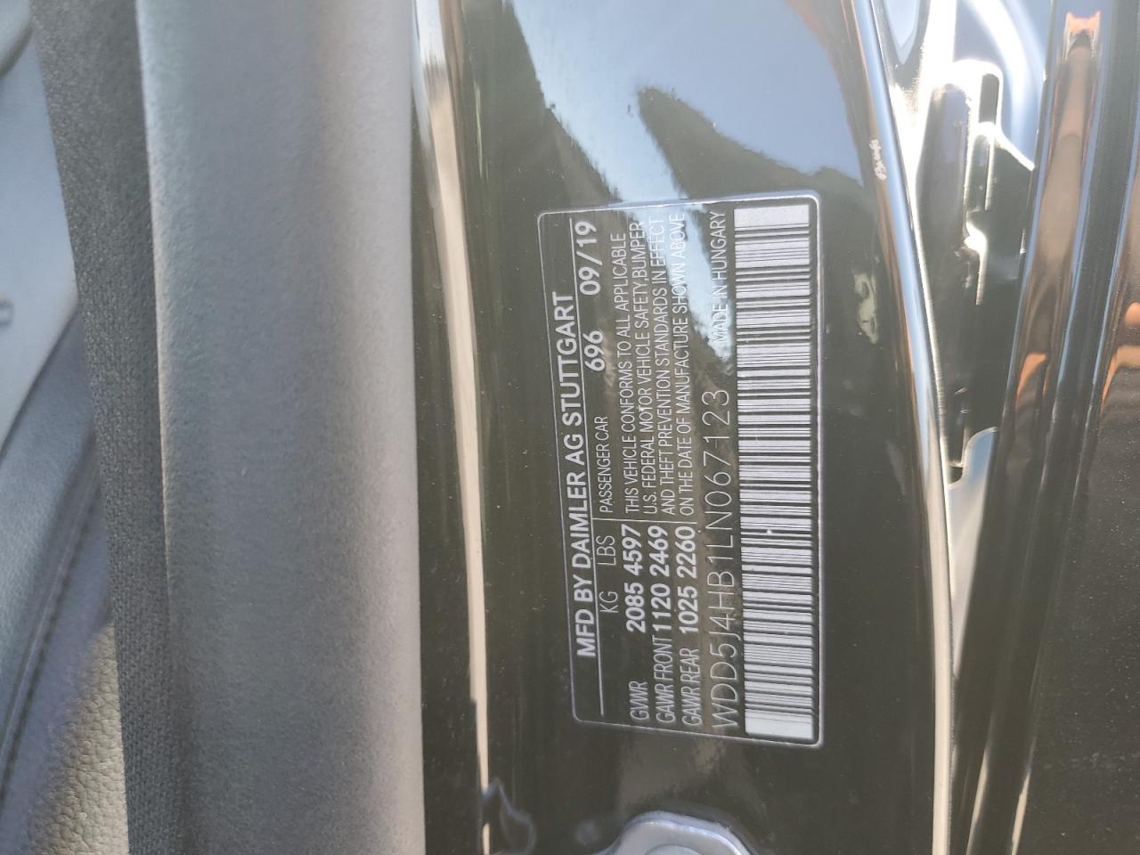 2020 Mercedes-Benz Cla 250 4Matic VIN: WDD5J4HB1LN067123 Lot: 91472965