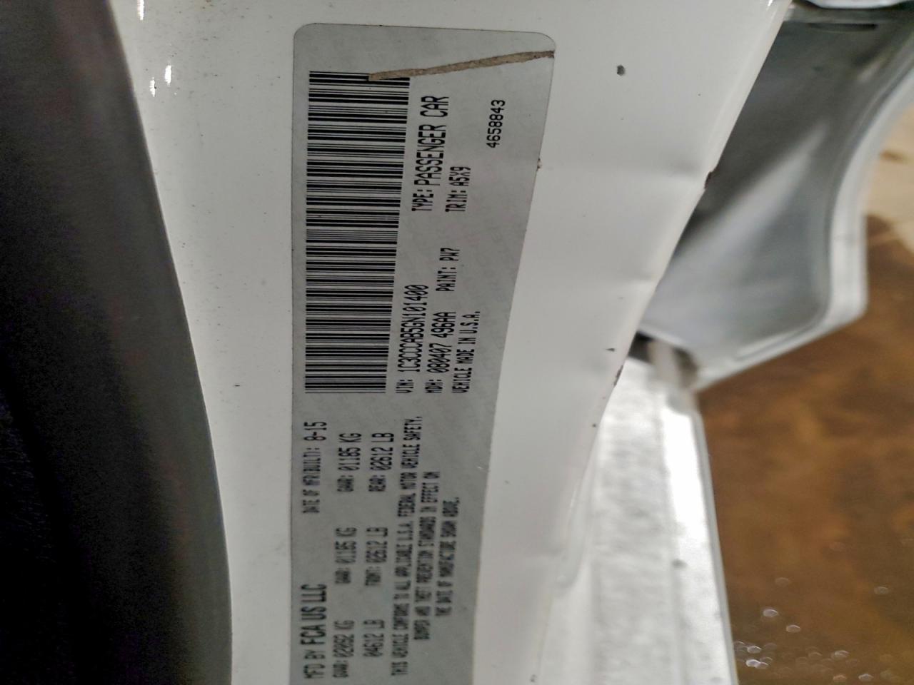 2016 Chrysler 200 Limited VIN: 1C3CCCAB5GN101400 Lot: 94169185