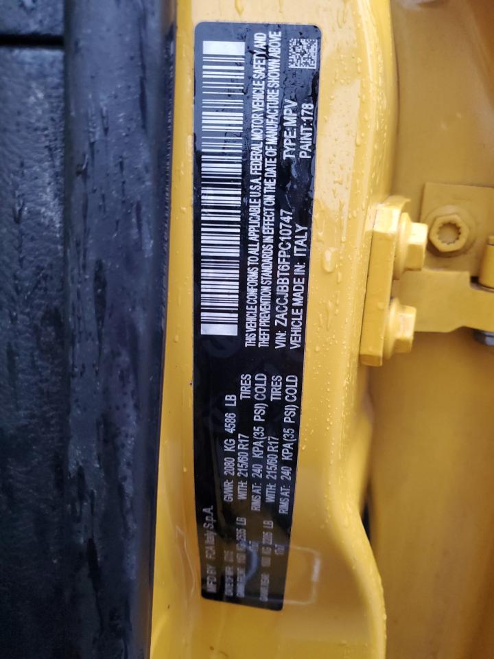 2015 Jeep Renegade Latitude VIN: ZACCJBBT6FPC10747 Lot: 93228765