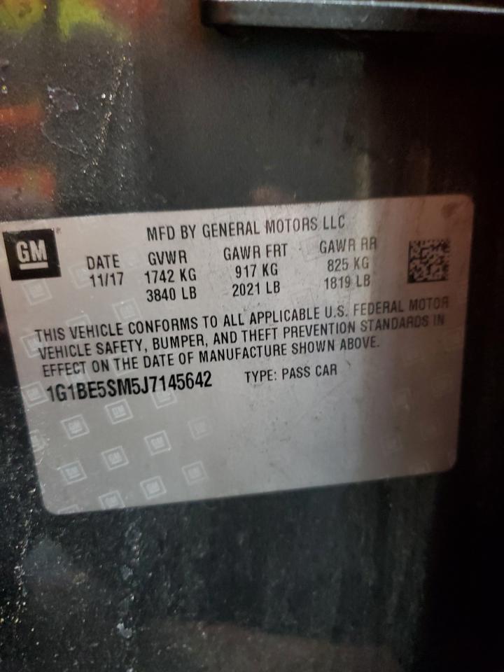 2018 Chevrolet Cruze Lt VIN: 1G1BE5SM5J7145642 Lot: 92954445