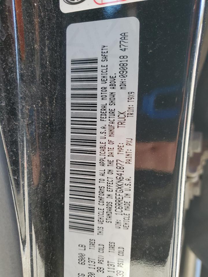 2019 Ram 1500 Big Horn/Lone Star VIN: 1C6RREFGXKN641877 Lot: 90816215