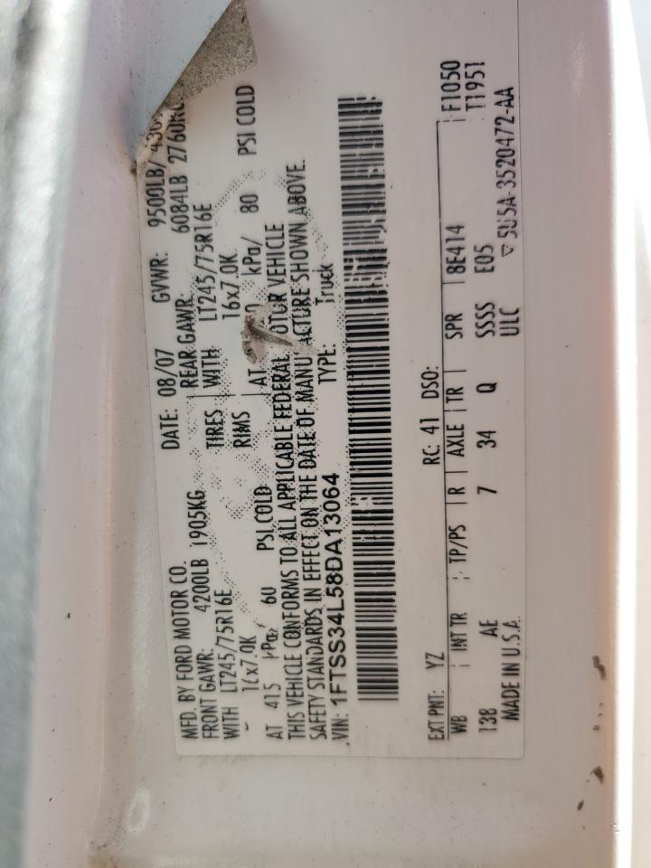 2008 Ford Econoline - Bus VIN: 1FTSS34L58DA13064 Lot: 92270055