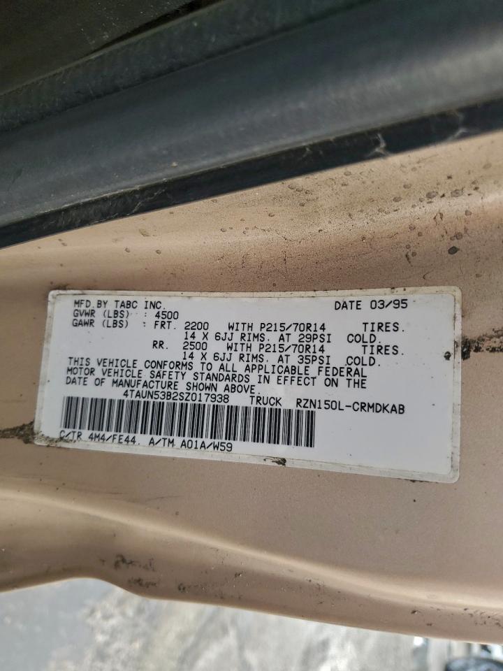 1995 Toyota Tacoma Xtracab VIN: 4TAUN53B2SZ017938 Lot: 94100295