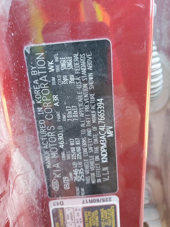 2020 Kia Sportage Lx VIN: KNDPM3AC4L7665394 Lot: 93289525