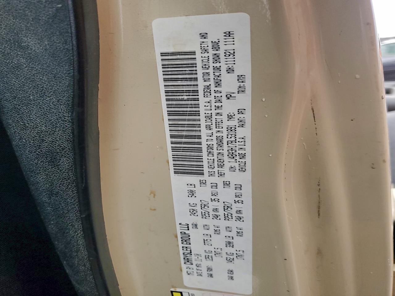 2011 Jeep Wrangler Unlimited Sport VIN: 1J4BA3H17BL531891 Lot: 93428155