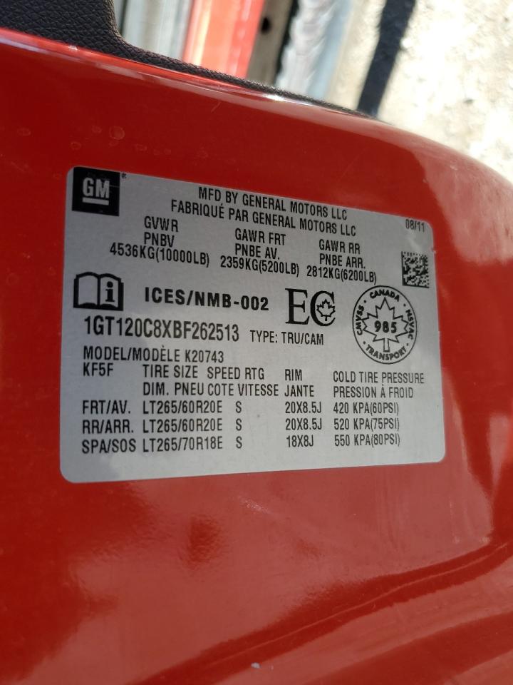 2011 GMC Sierra K2500 Sle VIN: 1GT120C8XBF262513 Lot: 93454145