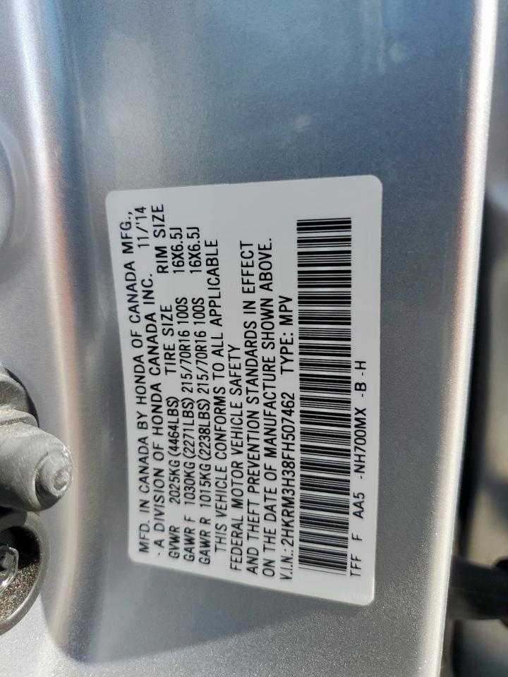 2015 Honda Cr-V Lx VIN: 2HKRM3H38FH507462 Lot: 91641925