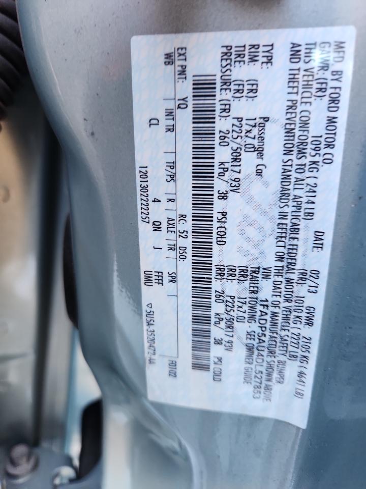 2013 Ford C-Max Se VIN: 1FADP5AU4DL527853 Lot: 92531285