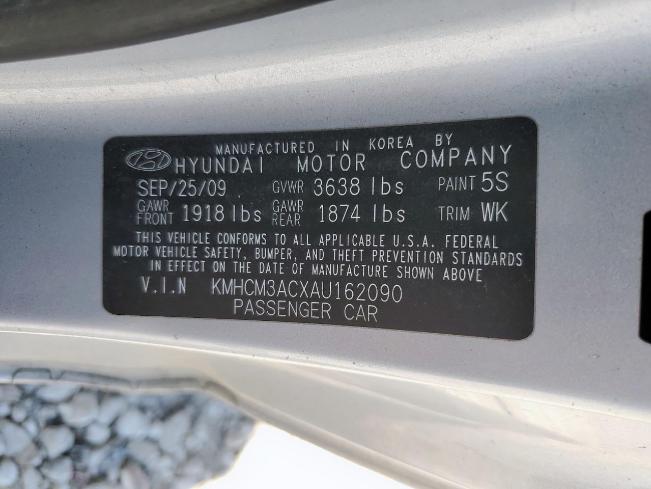 2010 Hyundai Accent Blue VIN: KMHCM3ACXAU162090 Lot: 91461385