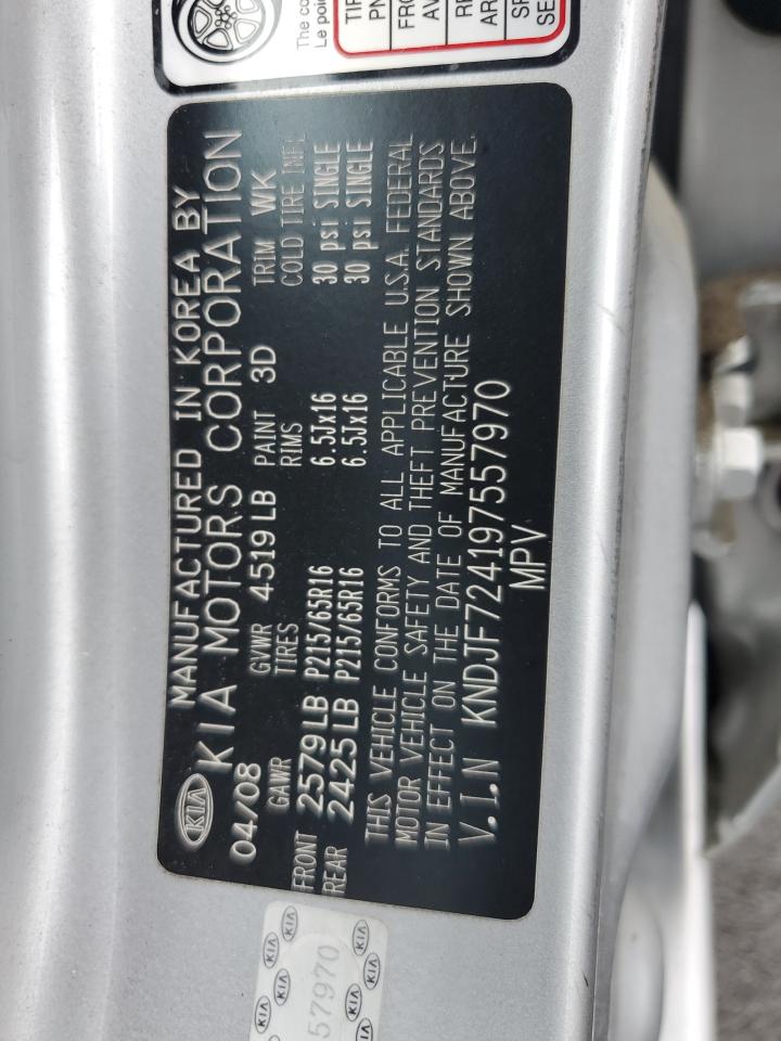 2009 Kia Sportage Lx VIN: KNDJF724197557970 Lot: 92038145