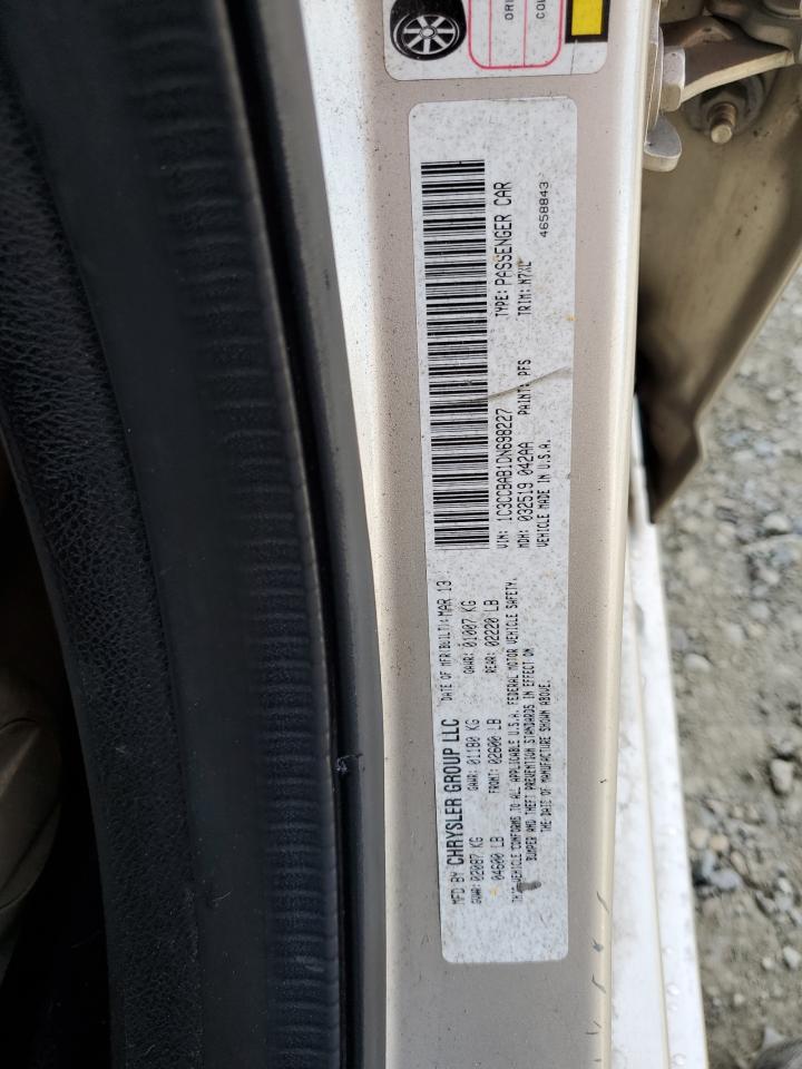 2013 Chrysler 200 Lx VIN: 1C3CCBAB1DN698227 Lot: 92034985