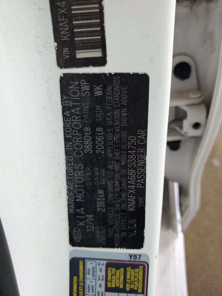 2015 Kia Forte Lx VIN: KNAFX4A68F5384750 Lot: 92071415