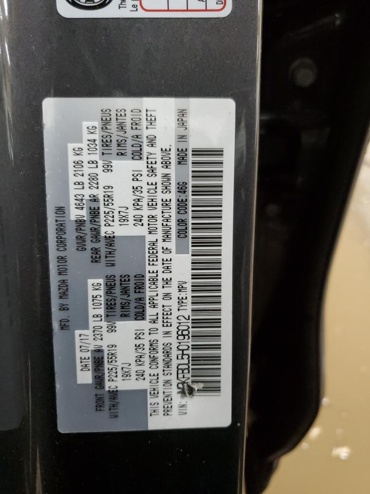 2017 Mazda Cx-5 Grand Touring VIN: JM3KFBDL5H0196012 Lot: 92271535