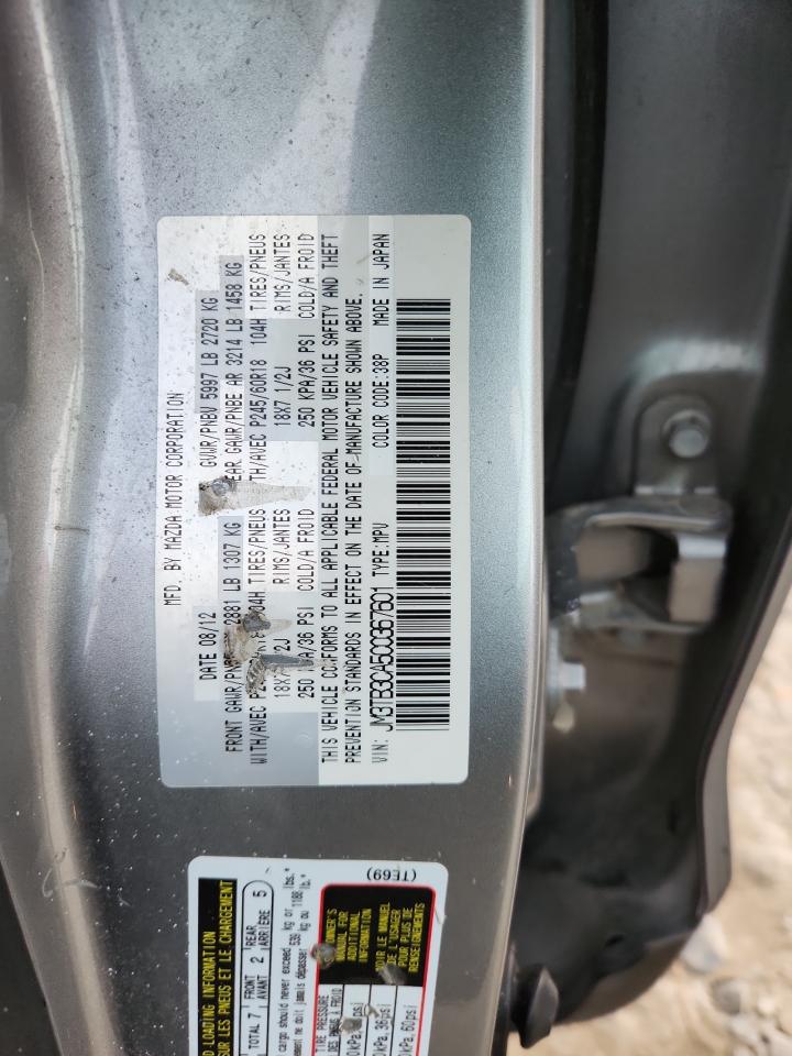 2012 Mazda Cx-9 VIN: JM3TB3CA5C0367601 Lot: 92667985